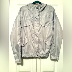 Silver Hooded Lightweight Jacket